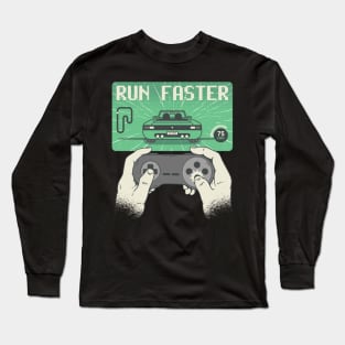 Gaming Raceing Run Faster Retro Long Sleeve T-Shirt